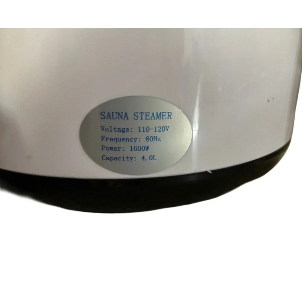 Portable Sauna Steamer 4.0L 1600W Digital Control Home Spa White‎ Black